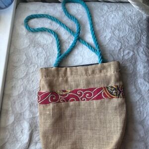 Boho Fisherman Style Burlap Shoulder Bad Coastal Grandma Statement